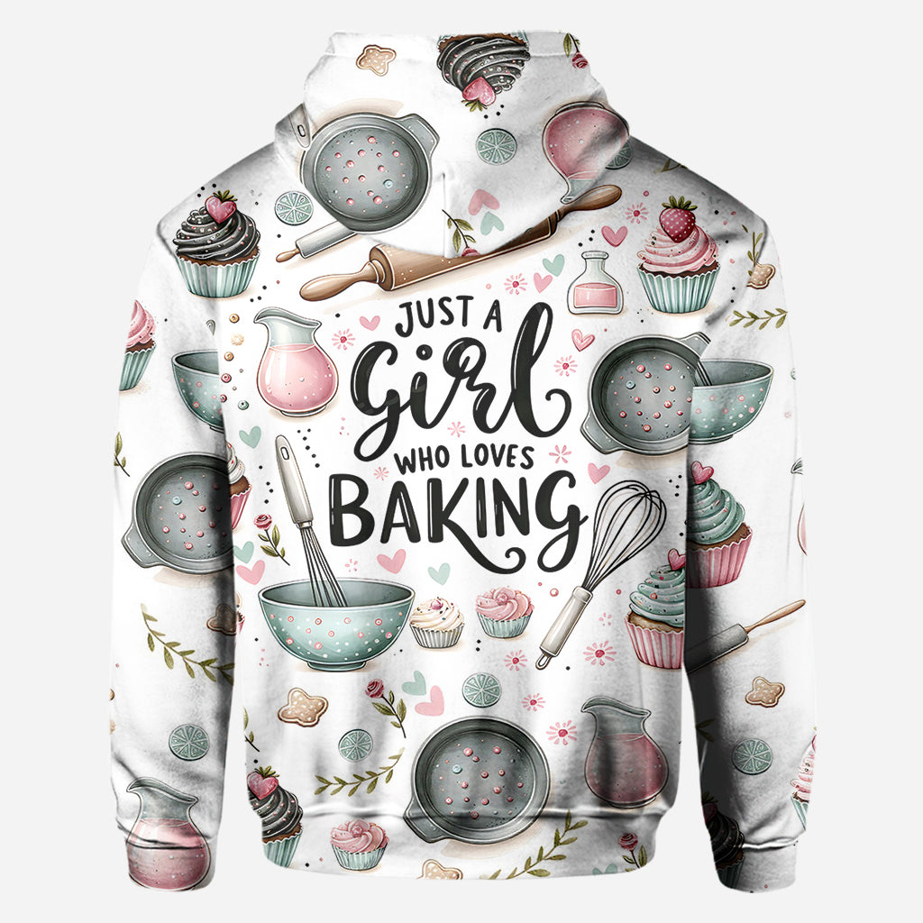 Einfach ein Mädchen, das Backen liebt – personalisiertes Backshirt