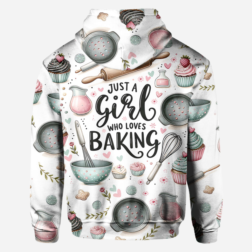 Einfach ein Mädchen, das Backen liebt – personalisiertes Backshirt