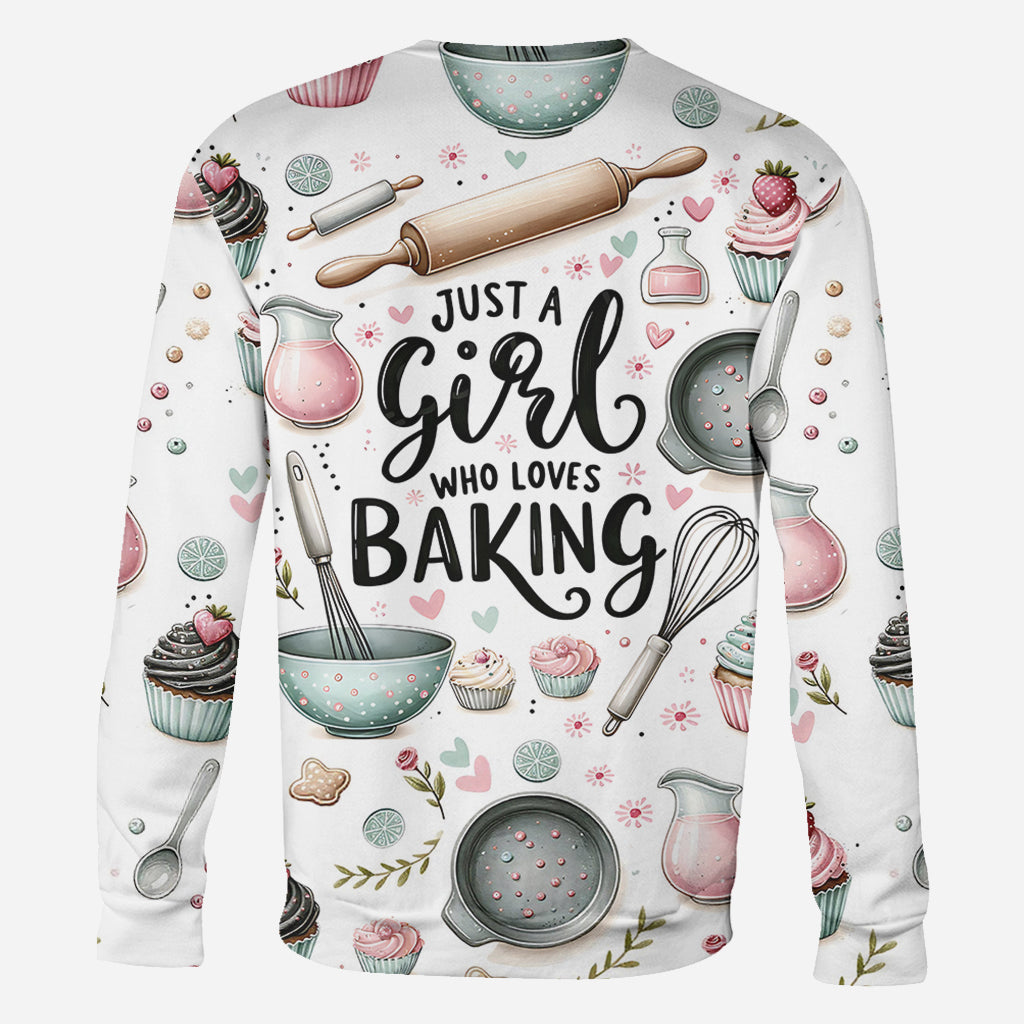Einfach ein Mädchen, das Backen liebt – personalisiertes Backshirt