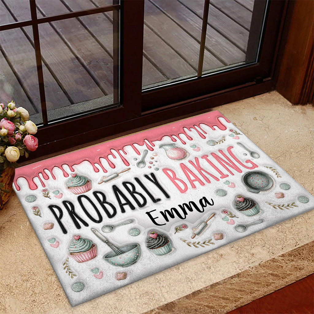 Probably Baking - Personalized Baking Doormat