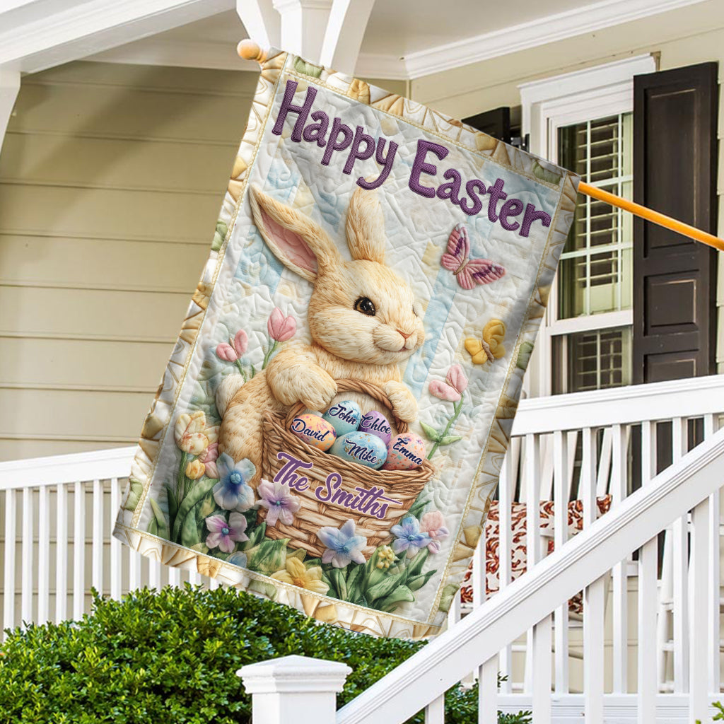 Happy Easter - Personalized Family House Flag