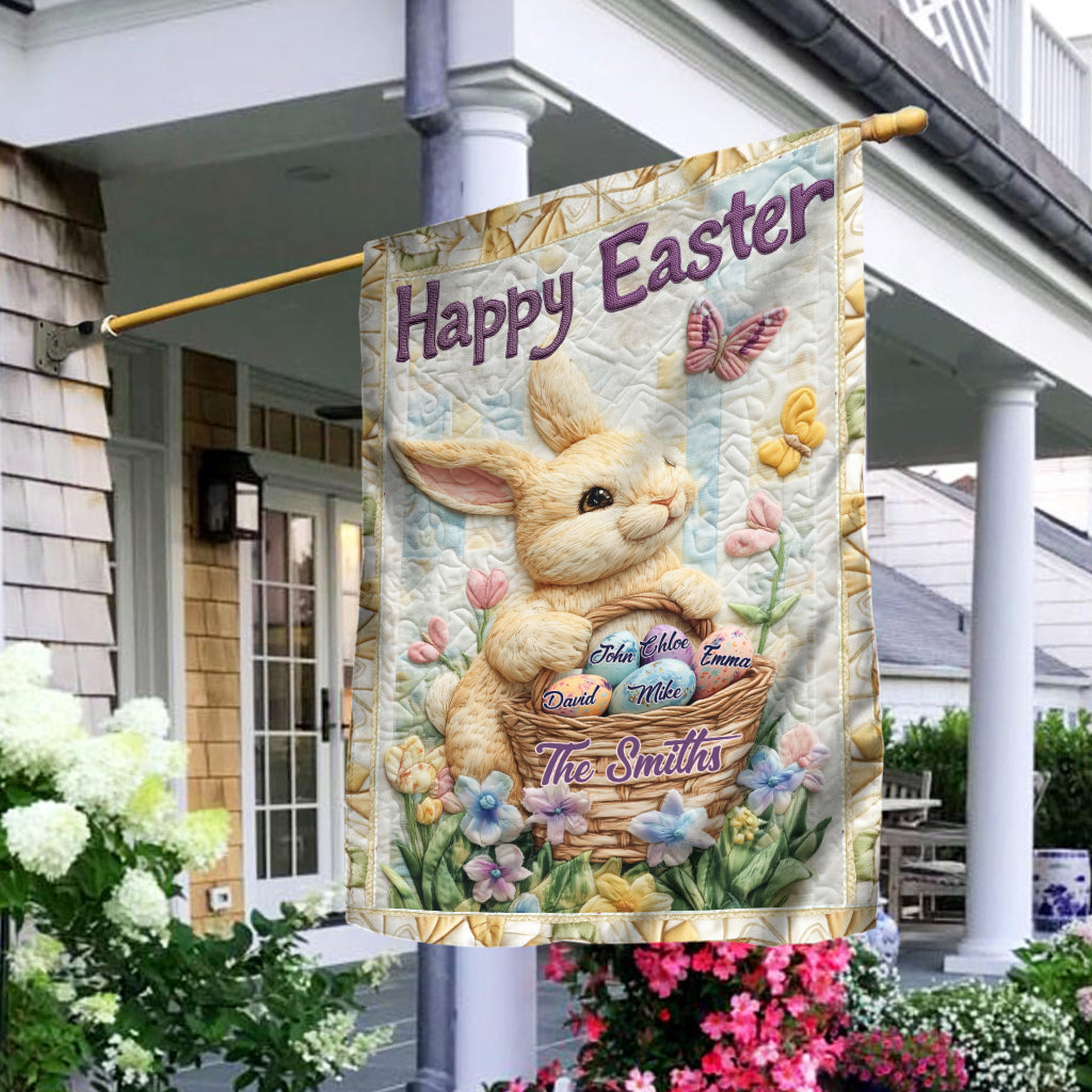 Happy Easter - Personalized Family House Flag