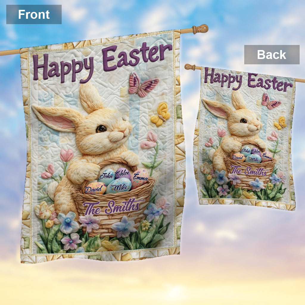 Happy Easter - Personalized Family House Flag