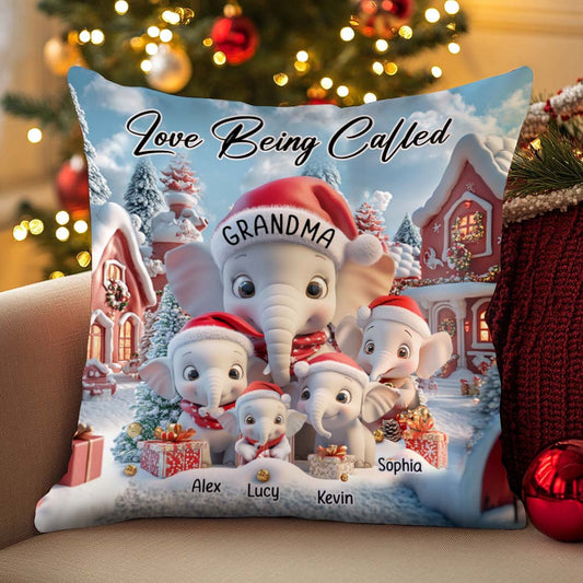 Liebe es, eine Elefanten-Oma zu sein - Personalisiertes Oma-Kissen