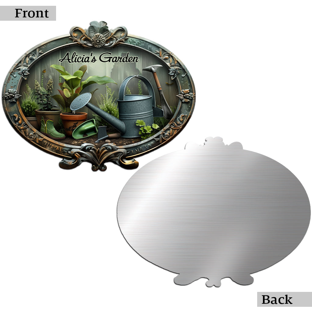 Green Garden - Personalized Gardening Cut Metal Sign