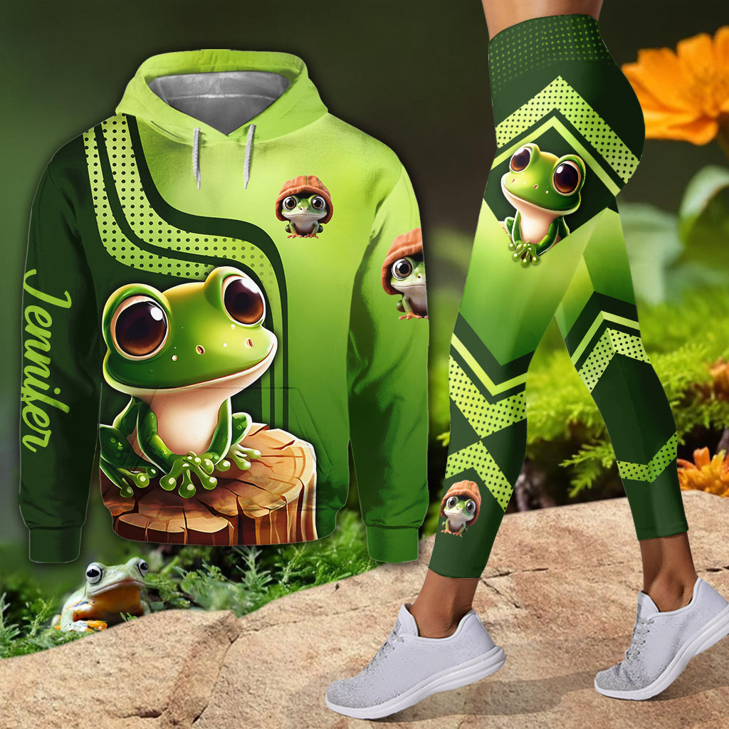 Ich liebe Frösche – Personalisierter Frosch-Hoodie und Leggings