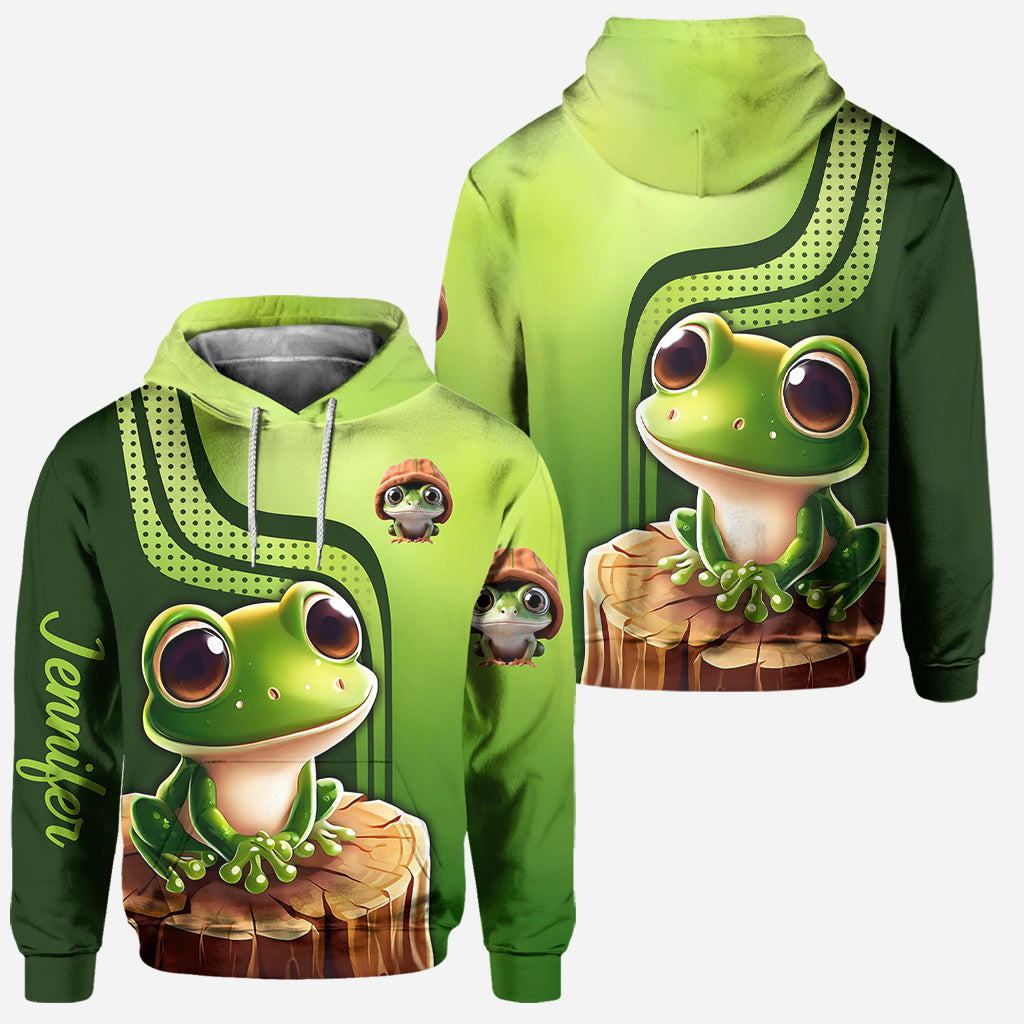 Ich liebe Frösche – Personalisierter Frosch-Hoodie und Leggings