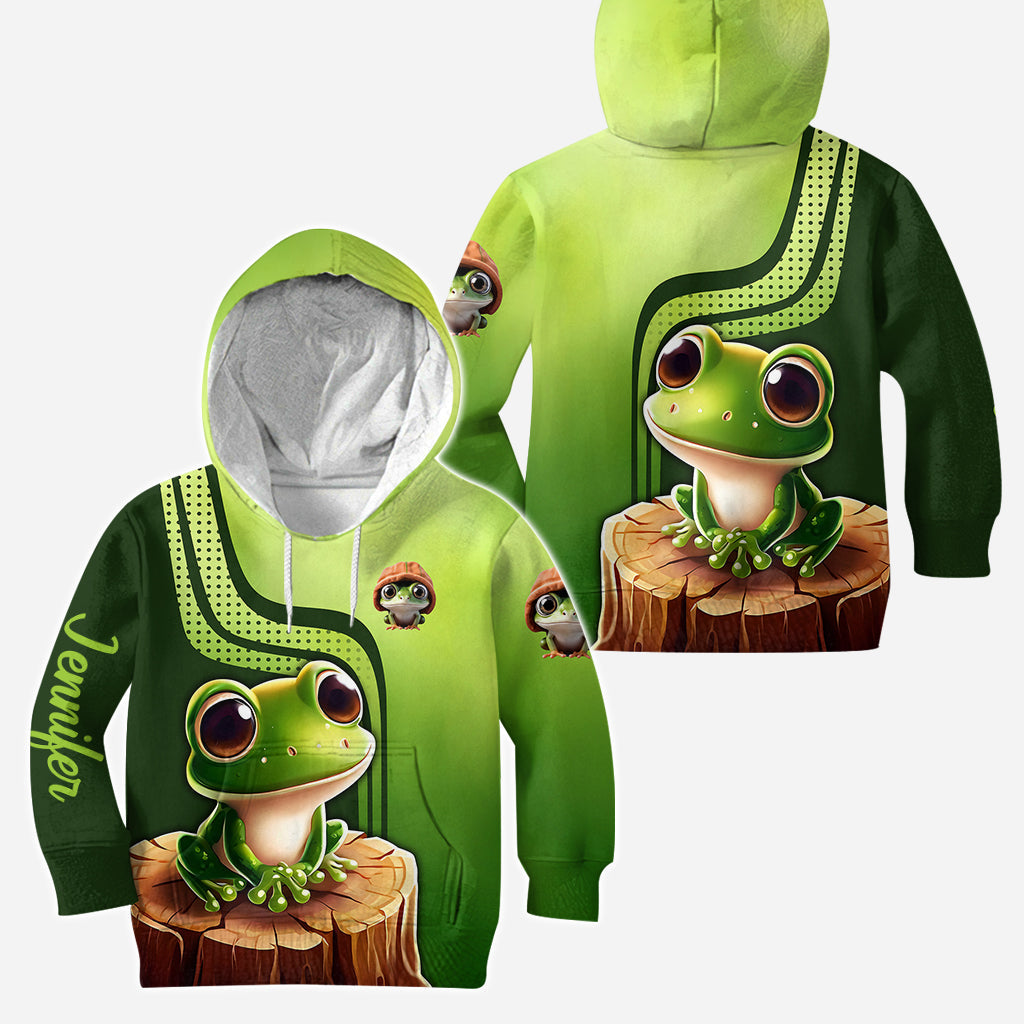 Ich liebe Frösche – Personalisierter Frosch-Hoodie und Leggings