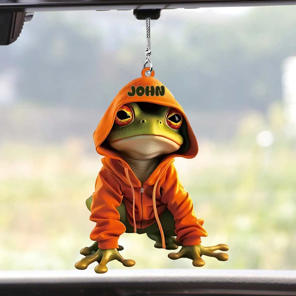 Ich liebe Frösche – Personalisierter Frosch-Autoanhänger