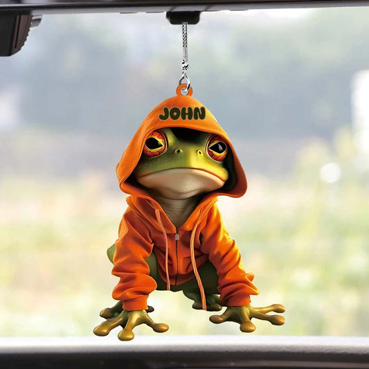 Ich liebe Frösche – Personalisierter Frosch-Autoanhänger