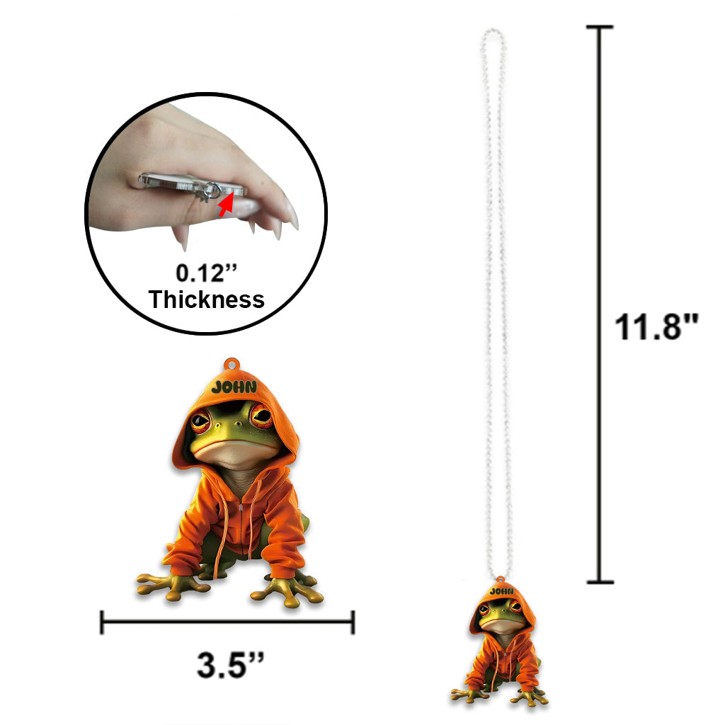 Ich liebe Frösche – Personalisierter Frosch-Autoanhänger