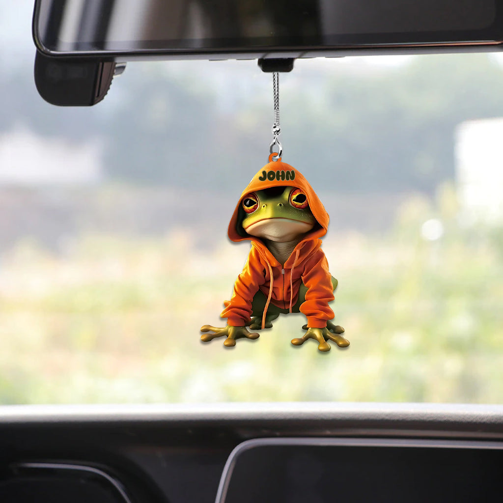 Ich liebe Frösche – Personalisierter Frosch-Autoanhänger