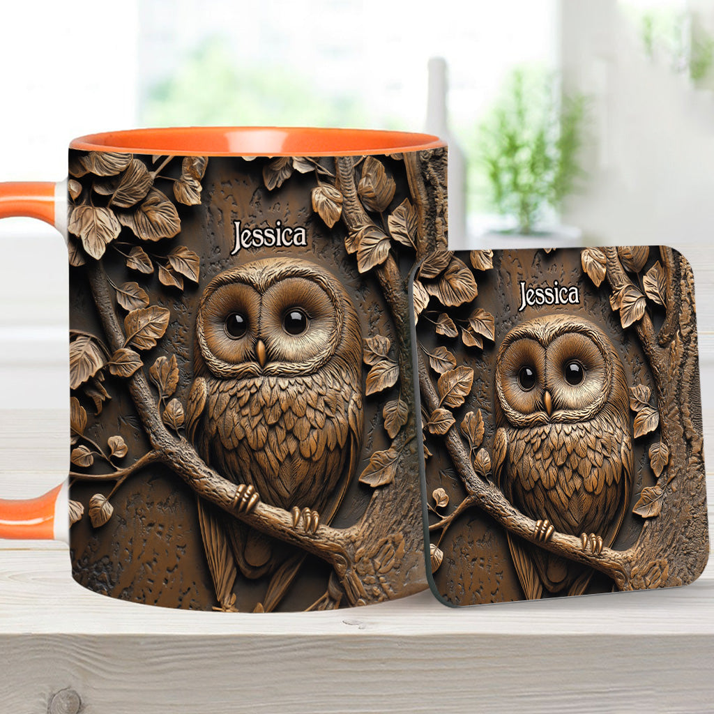 Stunning Owl - Personalized Owl Accent Mug