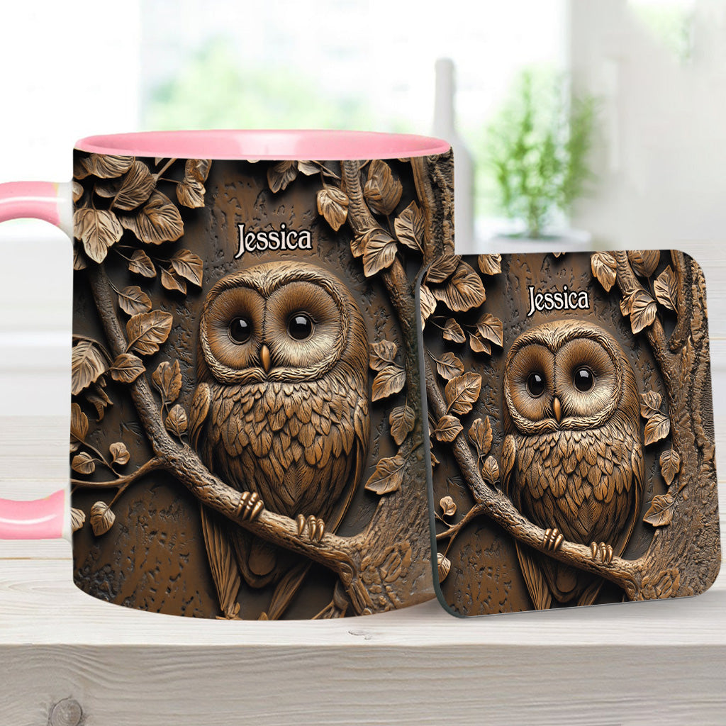 Stunning Owl - Personalized Owl Accent Mug