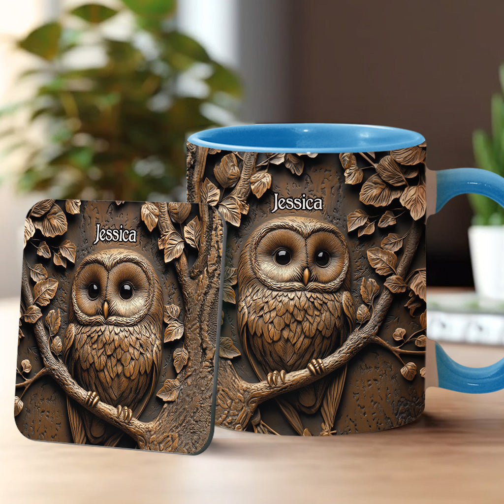 Stunning Owl - Personalized Owl Accent Mug