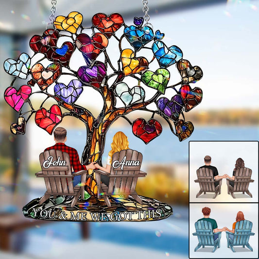 You And Me We Got This - Personalized Couple Window Hanging Suncatcher Ornament