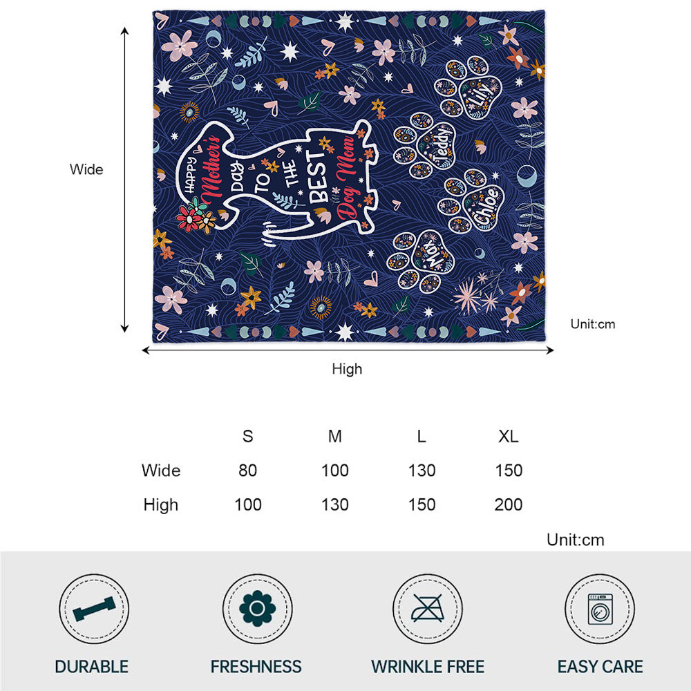 Alles Gute zum Muttertag an die beste Hundemama – personalisierte Hundedecke