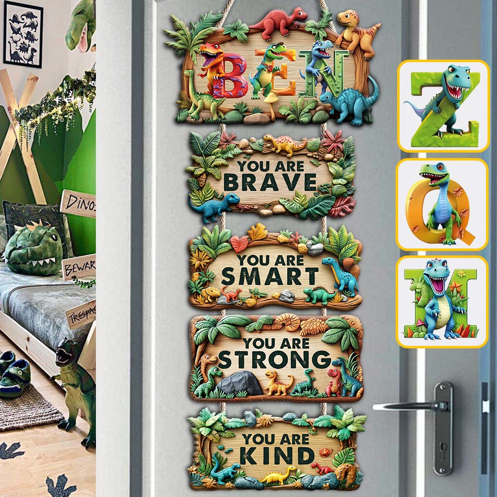 Du bist mutig, du bist klug – personalisiertes Schild aus Palettenholz für Kinder