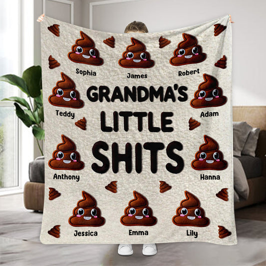 Oma Nana Mama Kleine Scheißer - Personalisierte Oma-Decke