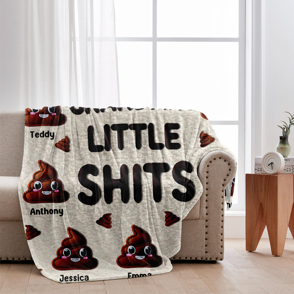 Oma Nana Mama Kleine Scheißer - Personalisierte Oma-Decke