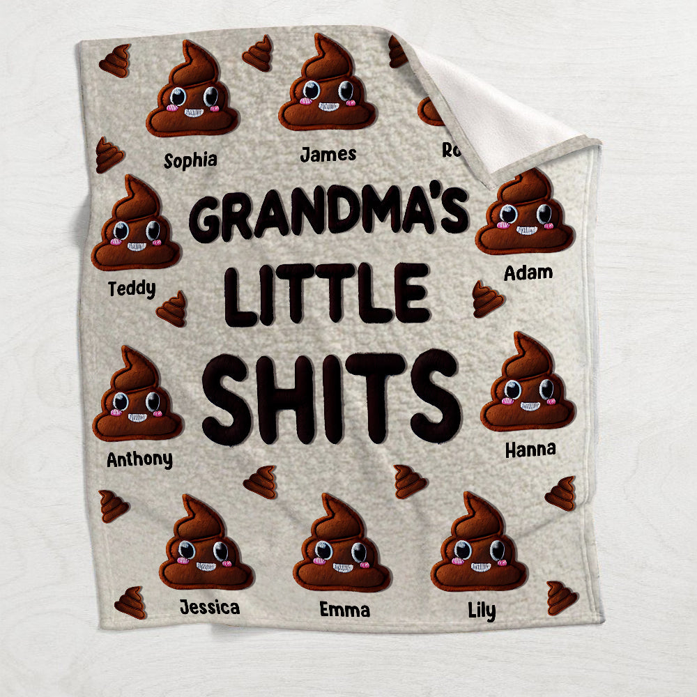 Oma Nana Mama Kleine Scheißer - Personalisierte Oma-Decke
