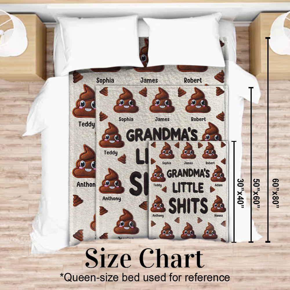 Oma Nana Mama Kleine Scheißer - Personalisierte Oma-Decke