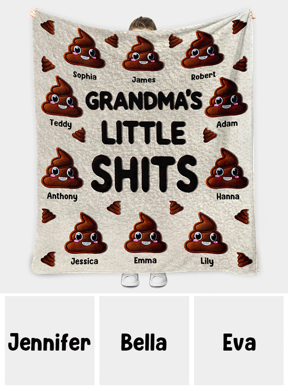 Oma Nana Mama Kleine Scheißer - Personalisierte Oma-Decke