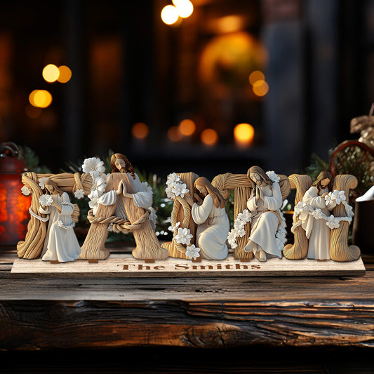 Holy Family - Personalized Christian 1 Layered Big Freestanding