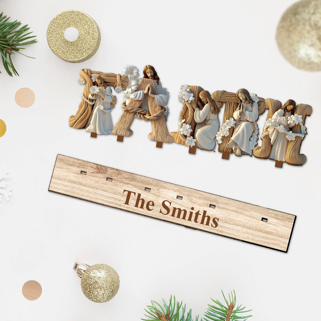 Heilige Familie – Personalisierte christliche 1-lagige große freistehende Figur