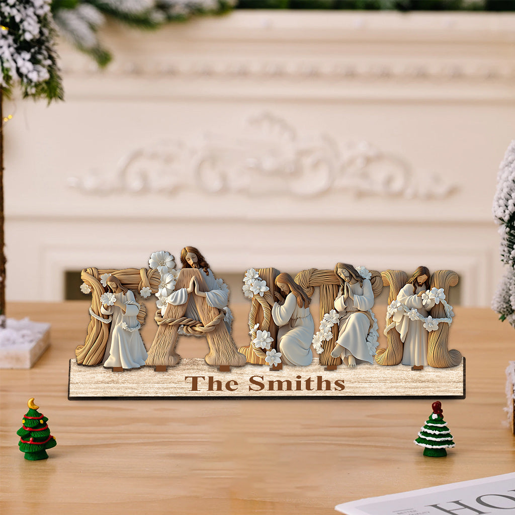 Heilige Familie – Personalisierte christliche 1-lagige große freistehende Figur