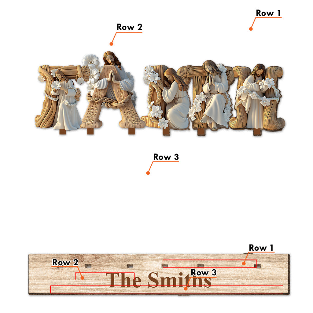 Heilige Familie – Personalisierte christliche 1-lagige große freistehende Figur