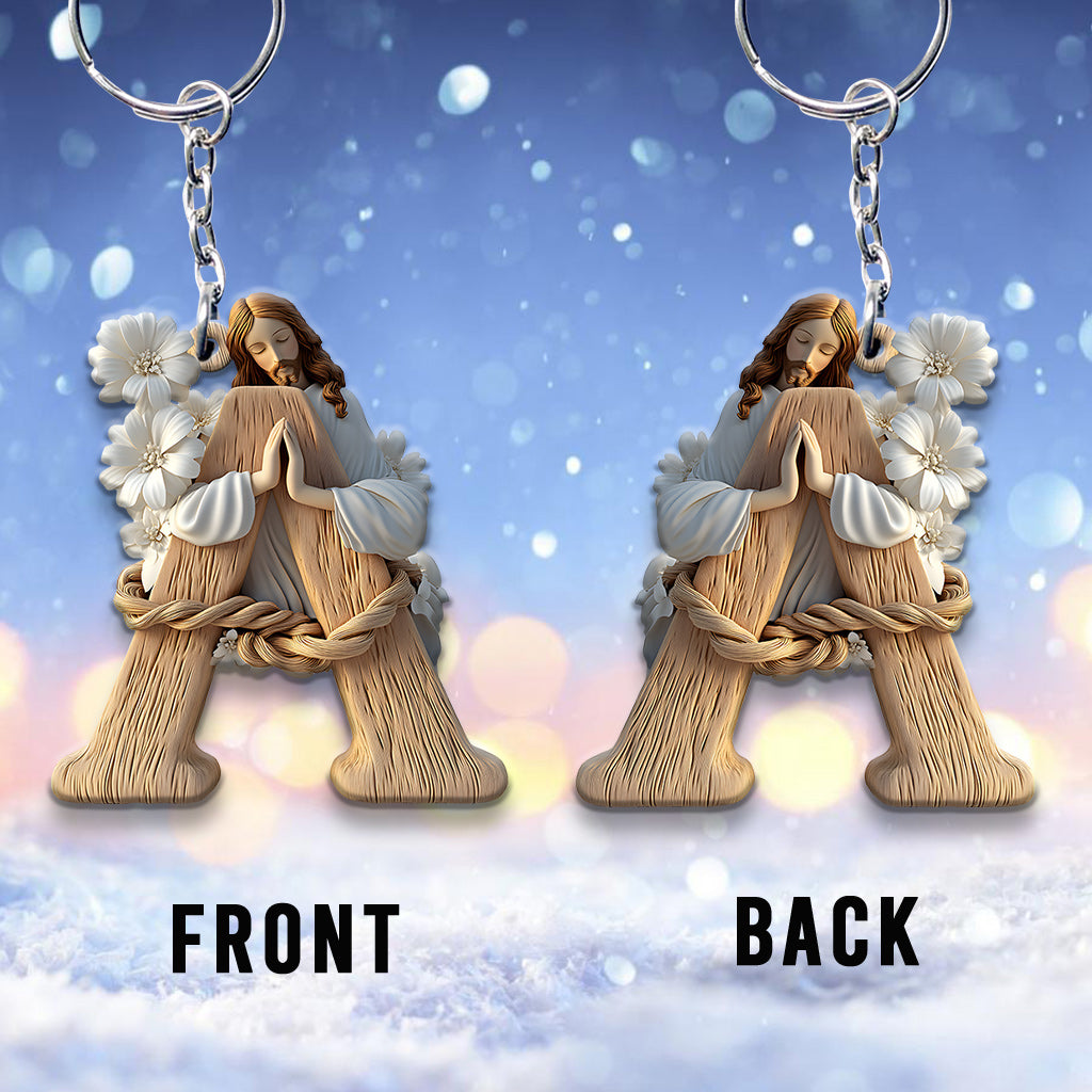 Heiliger Buchstabe – Personalisierter christlicher Schlüsselanhänger