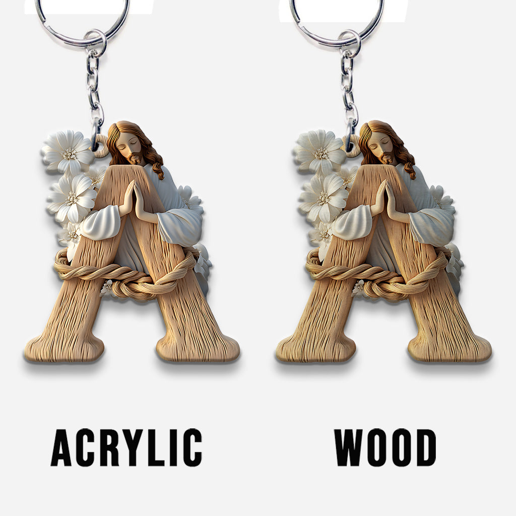 Heiliger Buchstabe – Personalisierter christlicher Schlüsselanhänger