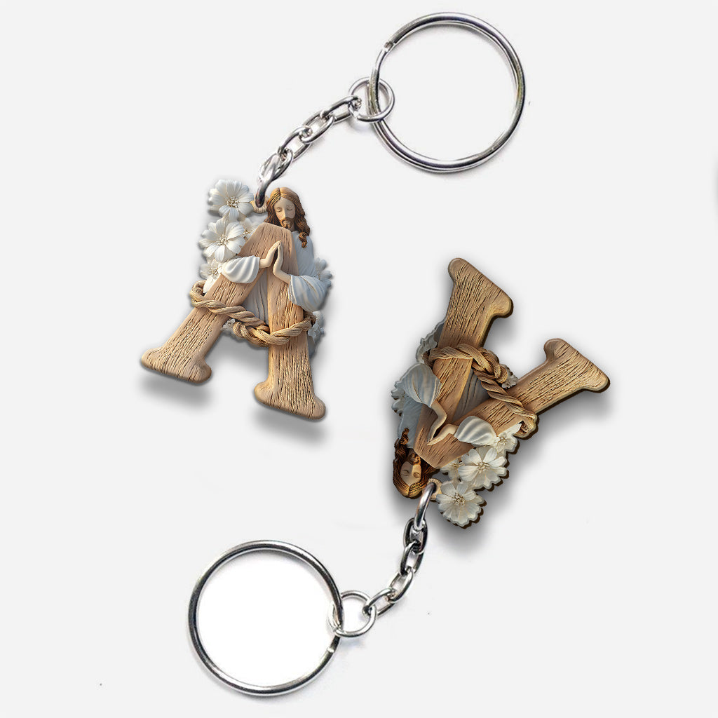 Heiliger Buchstabe – Personalisierter christlicher Schlüsselanhänger