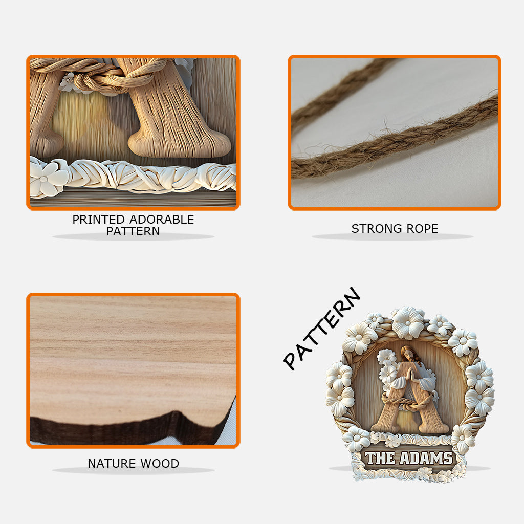 Gott segne dieses Haus und alle, die es betreten – personalisiertes christliches Holzschild in individueller Form