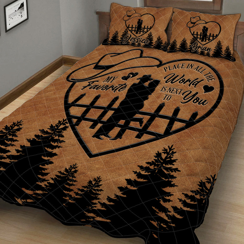 Next To You – Personalisiertes Country Girl Quilt-Set