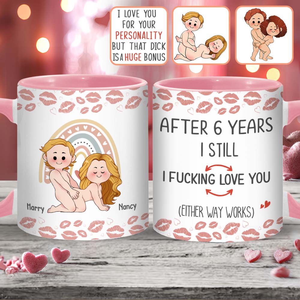 Auch nach all den Jahren liebe ich dich immer noch – personalisierte Tasse für Paare