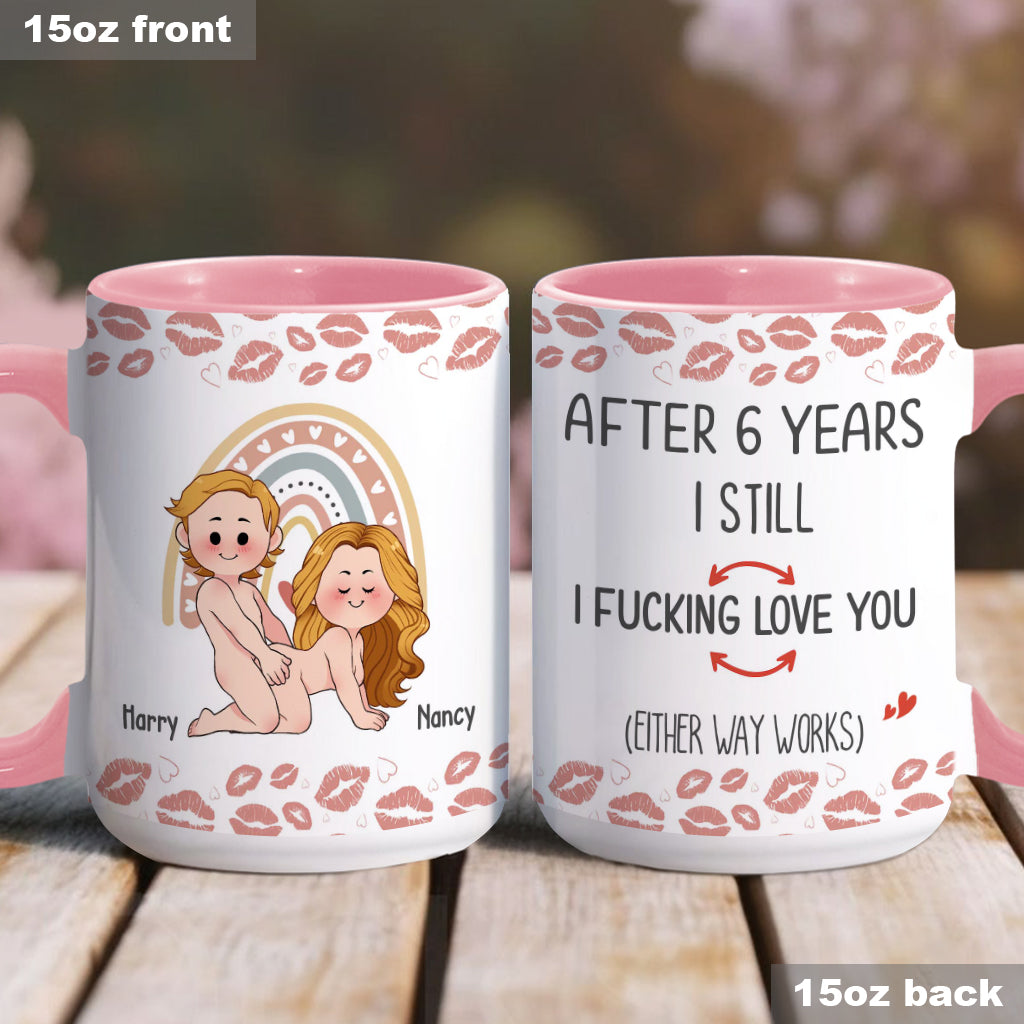 Auch nach all den Jahren liebe ich dich immer noch – personalisierte Tasse für Paare