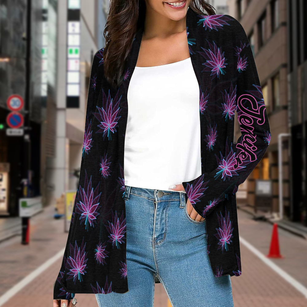 Stunning Leaf - Personalized Weed Cardigan