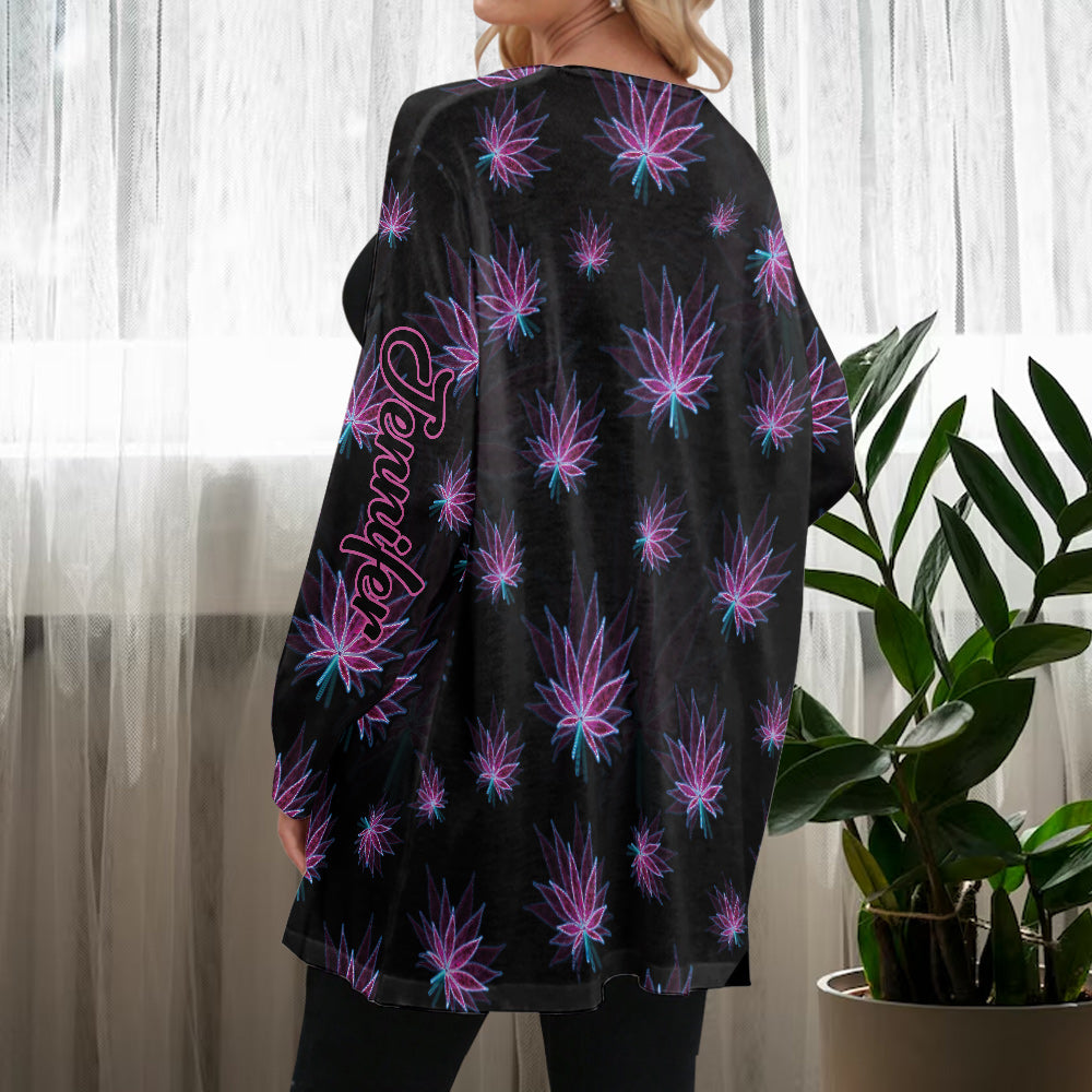Stunning Leaf - Personalized Weed Cardigan