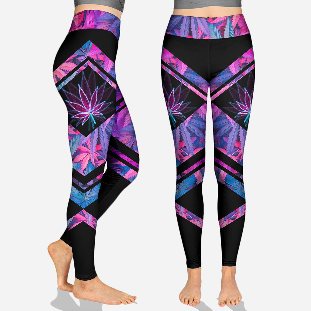 Atemberaubendes Blatt – personalisierter Weed-Hoodie und Leggings