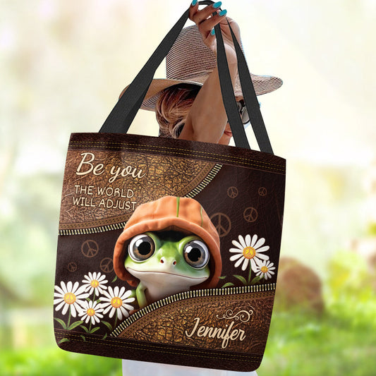 Be You The World Will Adjust - Personalized Hippie Tote Bag