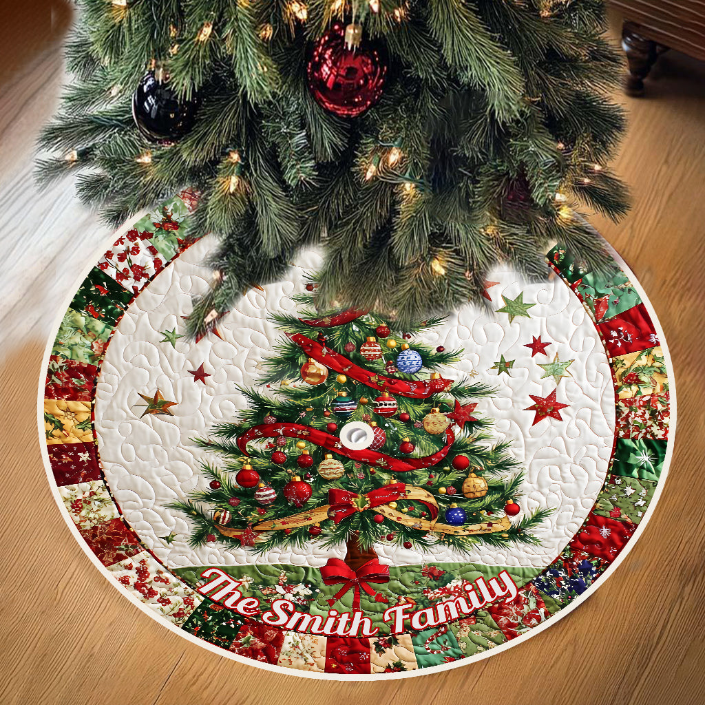 Frohe Weihnachten – Personalisierte Baumdecke für die Familie