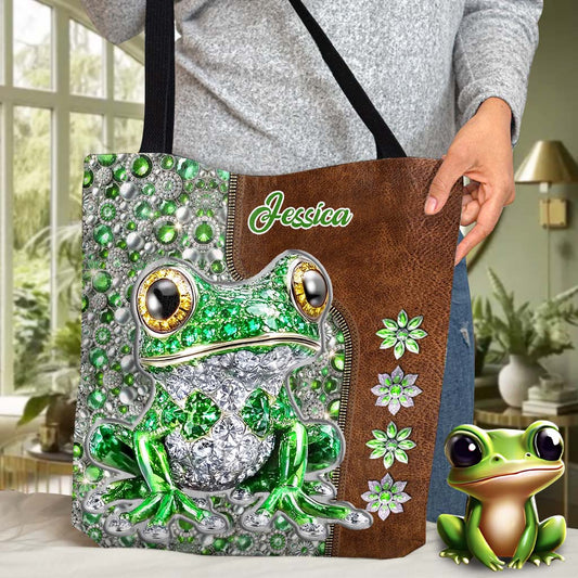 Just A Girl Who Loves Frogs - Personalized Frog Tote Bag