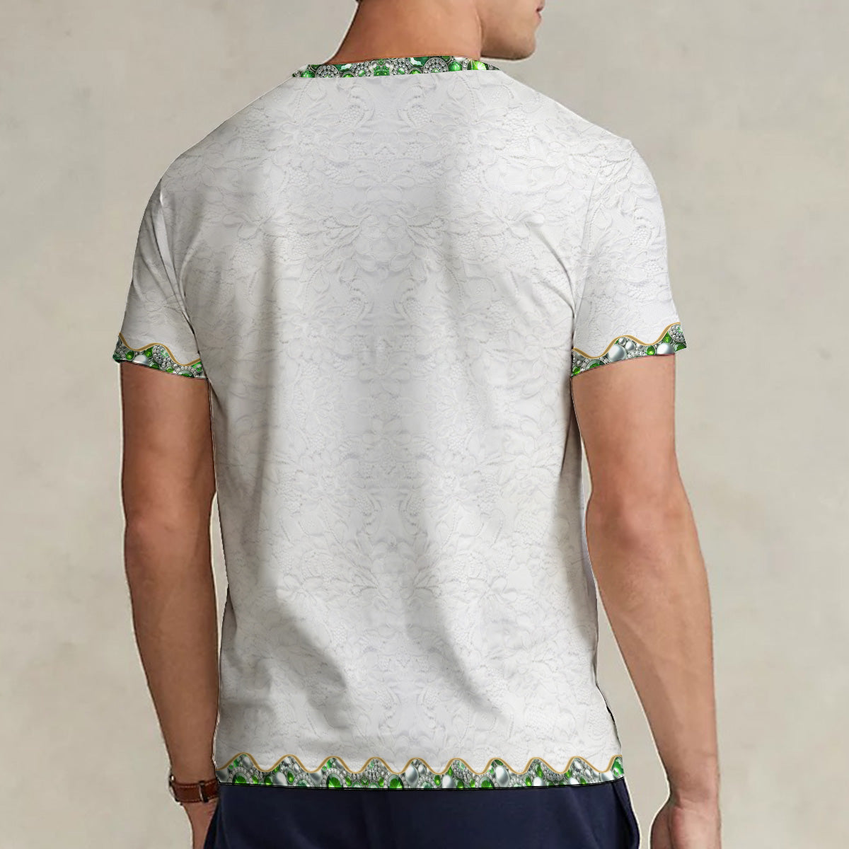 Love Frog – Personalisiertes T-Shirt mit Frosch-Vollbilddruck und V-Ausschnitt