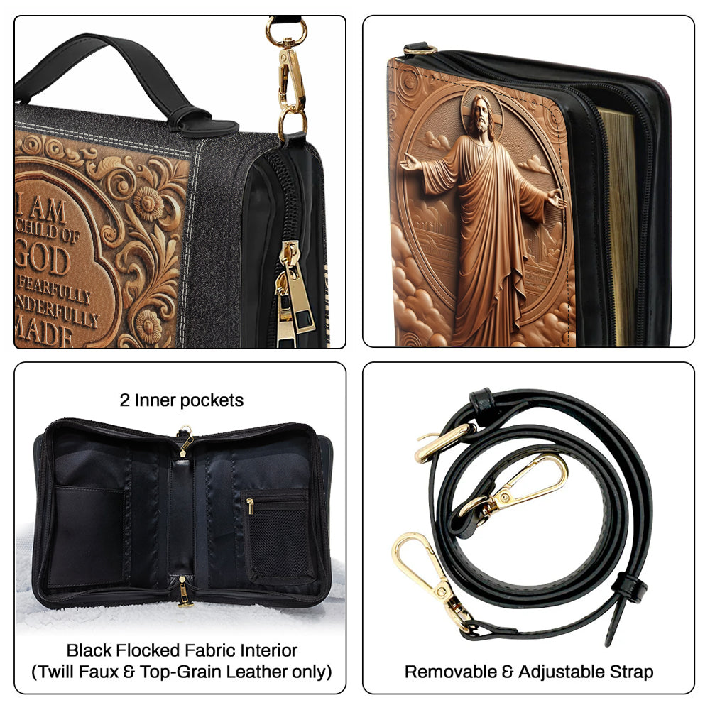 Ich bin ein Kind Gottes – Personalisierte christliche Bibelhülle aus Leder