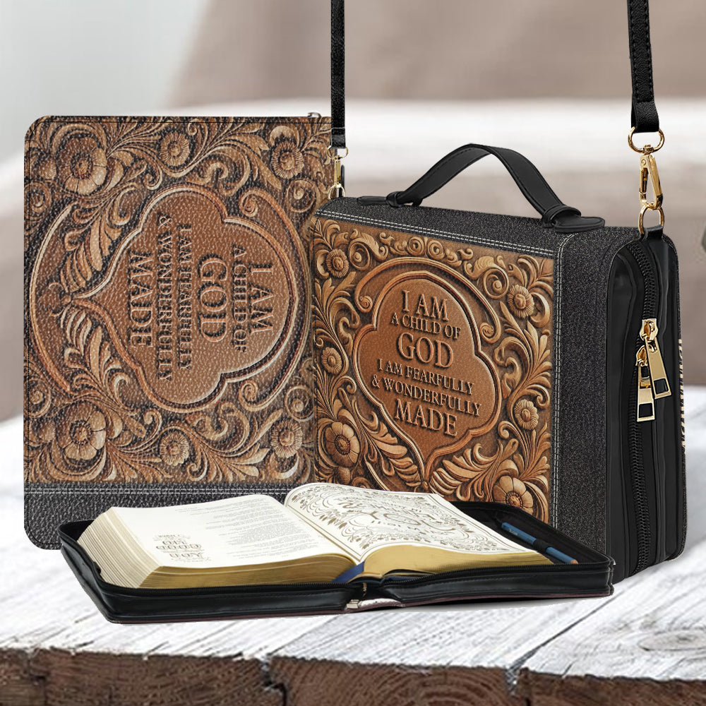 Ich bin ein Kind Gottes – Personalisierte christliche Bibelhülle aus Leder