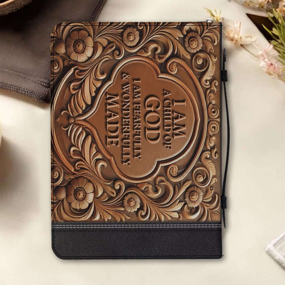 Ich bin ein Kind Gottes – Personalisierte christliche Bibelhülle aus Leder