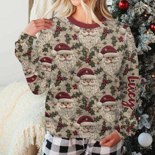 Niedlicher Weihnachtsmann - Personalisierter Weihnachtspullover
