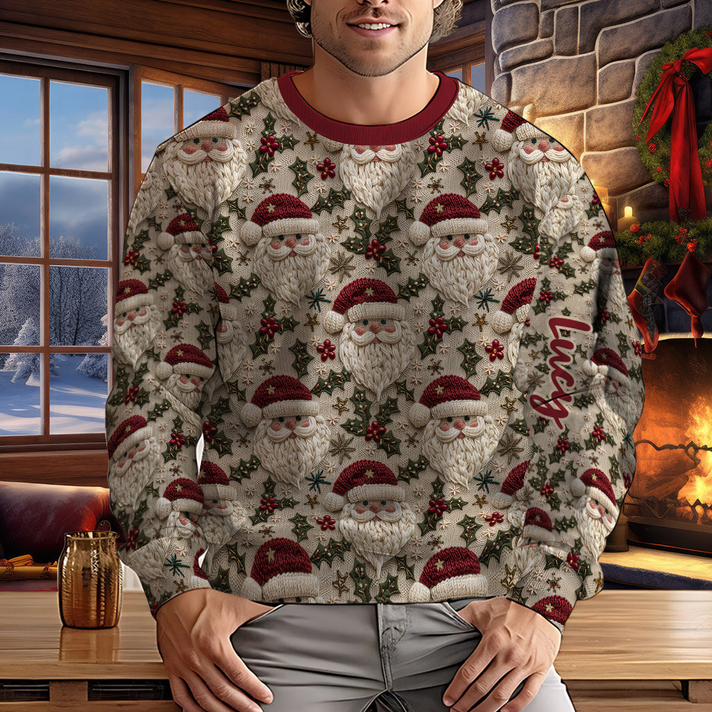 Niedlicher Weihnachtsmann - Personalisierter Weihnachtspullover